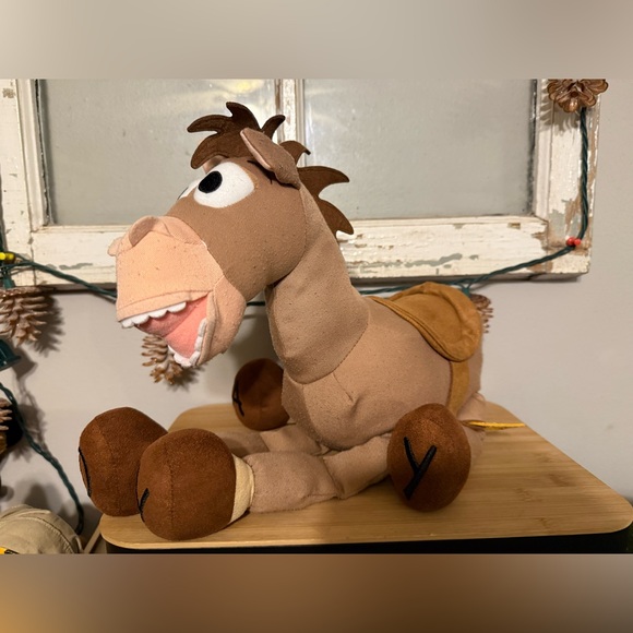 Disney Store Bullseye Toy Story Plush Horse 16 inch Brown Tan Stuffed Animal - Picture 3 of 5